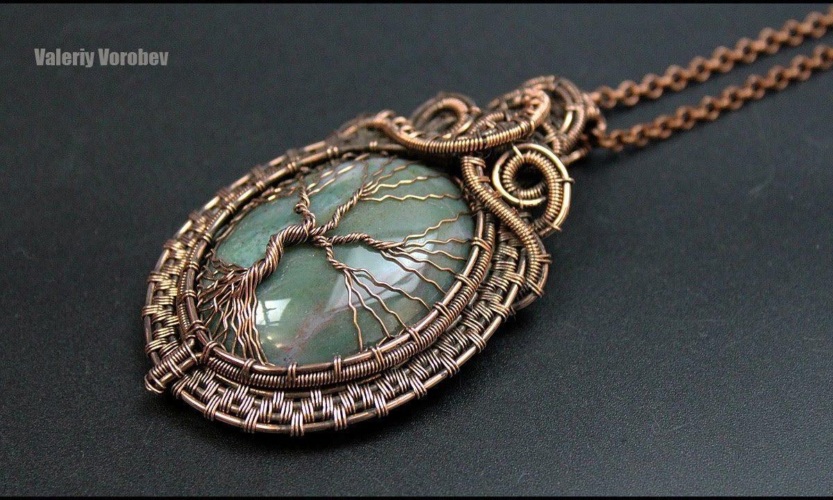 Handmade wire jewelry. Tree of Life wire wrapped pendant