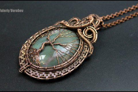 Handmade wire jewelry. Tree of Life wire wrapped pendant