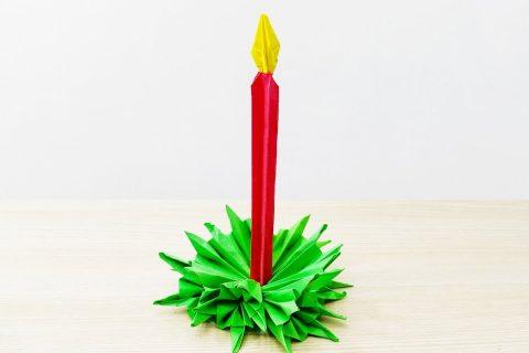 КАК СДЕЛАТЬ ОРИГАМИ СВЕЧУ МАСТЕР КЛАСС / How to make a paper candle