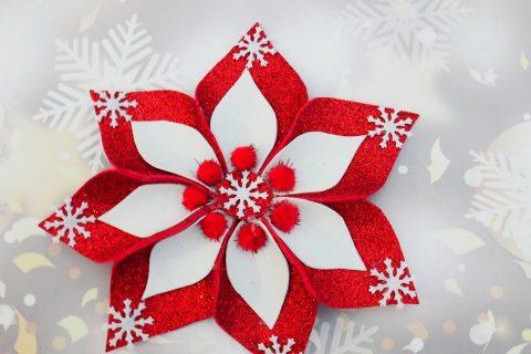 Как сделать снежинку-цветочек своими руками | Новогодние поделки