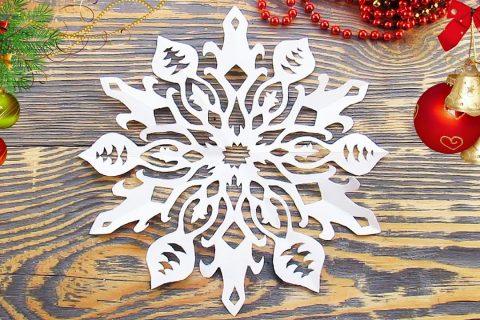 Красивая Снежинка Из Бумаги ЛЕГКО и БЫСТРО. Как сделать снежинку №69 ?Snowflakes