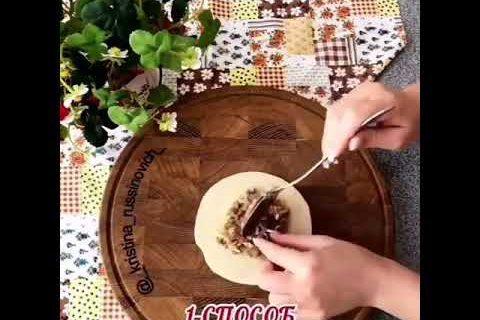 Красивая лепка манти. Somsa tugish usullari