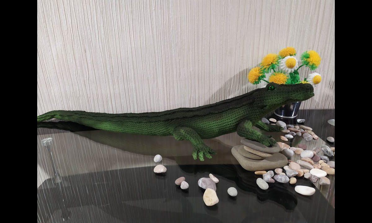 Крокодил, ч.4. Crocodile, р.4. Amigurumi. Crochet.  Вязать игрушки, амигуруми.