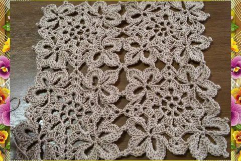 Квадратный мотив крючком.МК для начинающих.Square crochet motif.MK for beginners