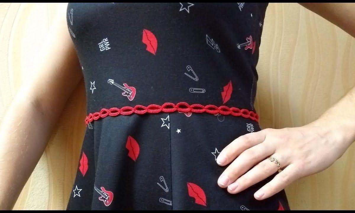 Ленточное кружево,пояс крючком.Как связать ленточное кружево колечками.