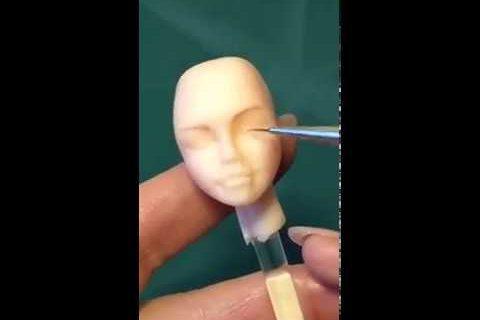 Лепка лица из мастики. Часть 2