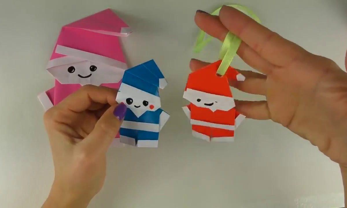 Loom Planet! НОВОГОДНИЙ DIY _ ДЕД МОРОЗ ИЗ БУМАГИ_ Оригами для начинающих