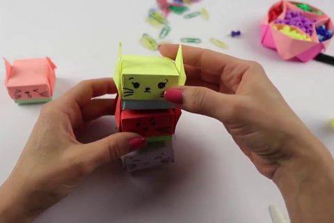 Loom Planet! Оригами Комод с котиками. Поделки из бумаги своими руками