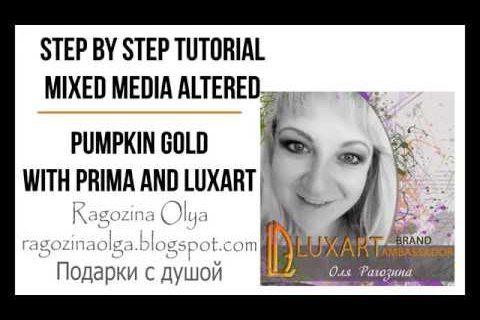 МК елочные игрушки¦Step By Step Tutorial Altered Pumpkin Gold by Ragozina Olya