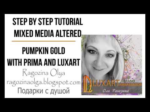 МК елочные игрушки¦Step By Step Tutorial Altered Pumpkin Gold by Ragozina Olya