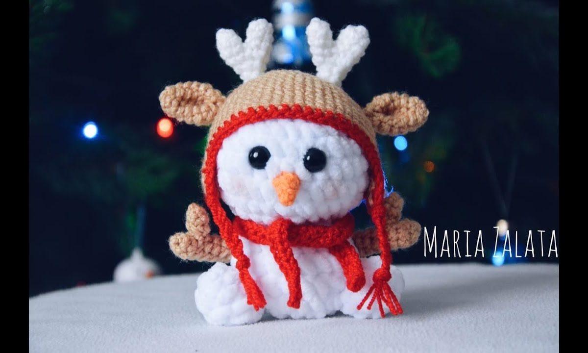 Мастер класс — Вязаный снеговик крючком