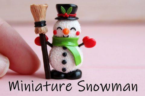 Miniature figurine Snowman?Polymer clay. Tutorial. DIY. Миниатюрный Снеговичок из полимерной глины.