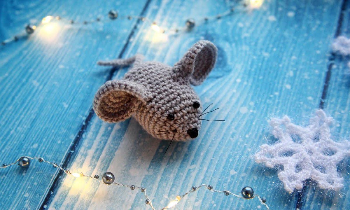 Мышка крючком (crochet mouse), мастер-класс для начинающих, схема