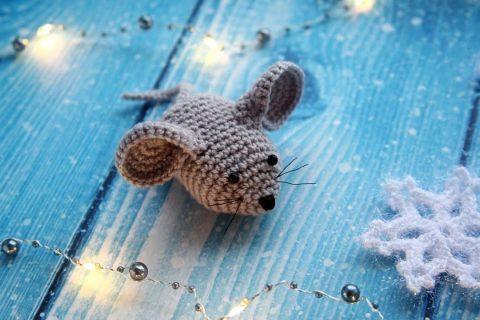 Мышка крючком (crochet mouse), мастер-класс для начинающих, схема