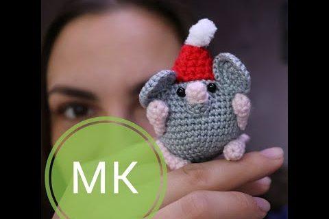 Мышка крючком, символ 2020, Пузырек крючком, мастер-класс, DIY