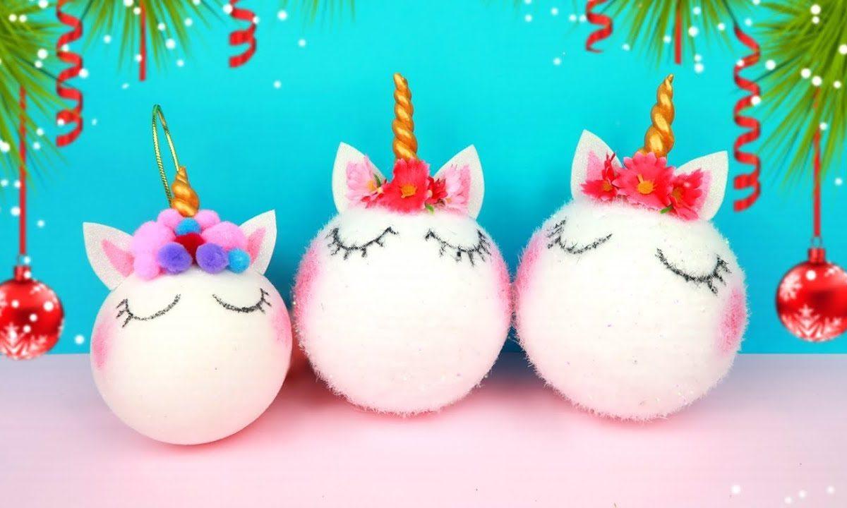 ? НОВОГОДНИЕ ИГРУШКИ НА ЁЛКУ ? сферы единорога каваи / Christmas Ornaments