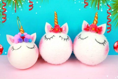 ? НОВОГОДНИЕ ИГРУШКИ НА ЁЛКУ ? сферы единорога каваи / Christmas Ornaments