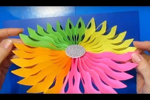 НОВОГОДНИЕ СНЕЖИНКИ из бумаги пошагово. Объёмная 3D снежинка из бумаги. Новогодние поделки.украшения