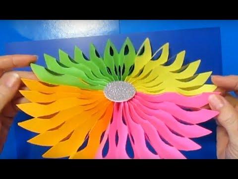 НОВОГОДНИЕ СНЕЖИНКИ из бумаги пошагово. Объёмная 3D снежинка из бумаги. Новогодние поделки.украшения