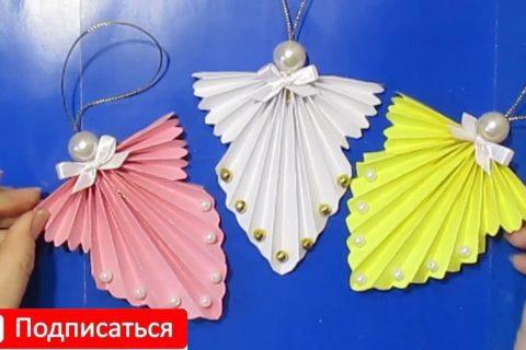НОВОГОДНИЕ поделки АНГЕЛ ИЗ БУМАГИ СВОИМИ РУКАМИ?Рождественский ангел.декор.Новогодние подарки 2020