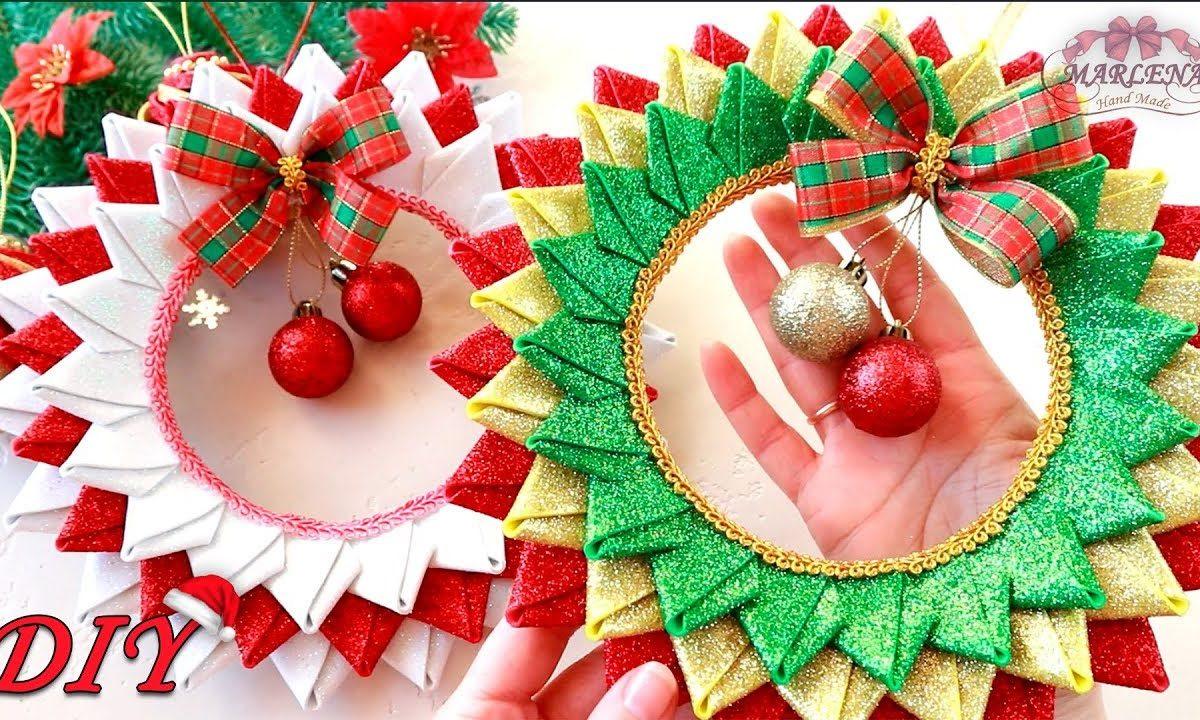 НОВОГОДНИЙ ❄ РОЖДЕСТВЕНСКИЙ ВЕНОК из фоамирана/Christmas wreath