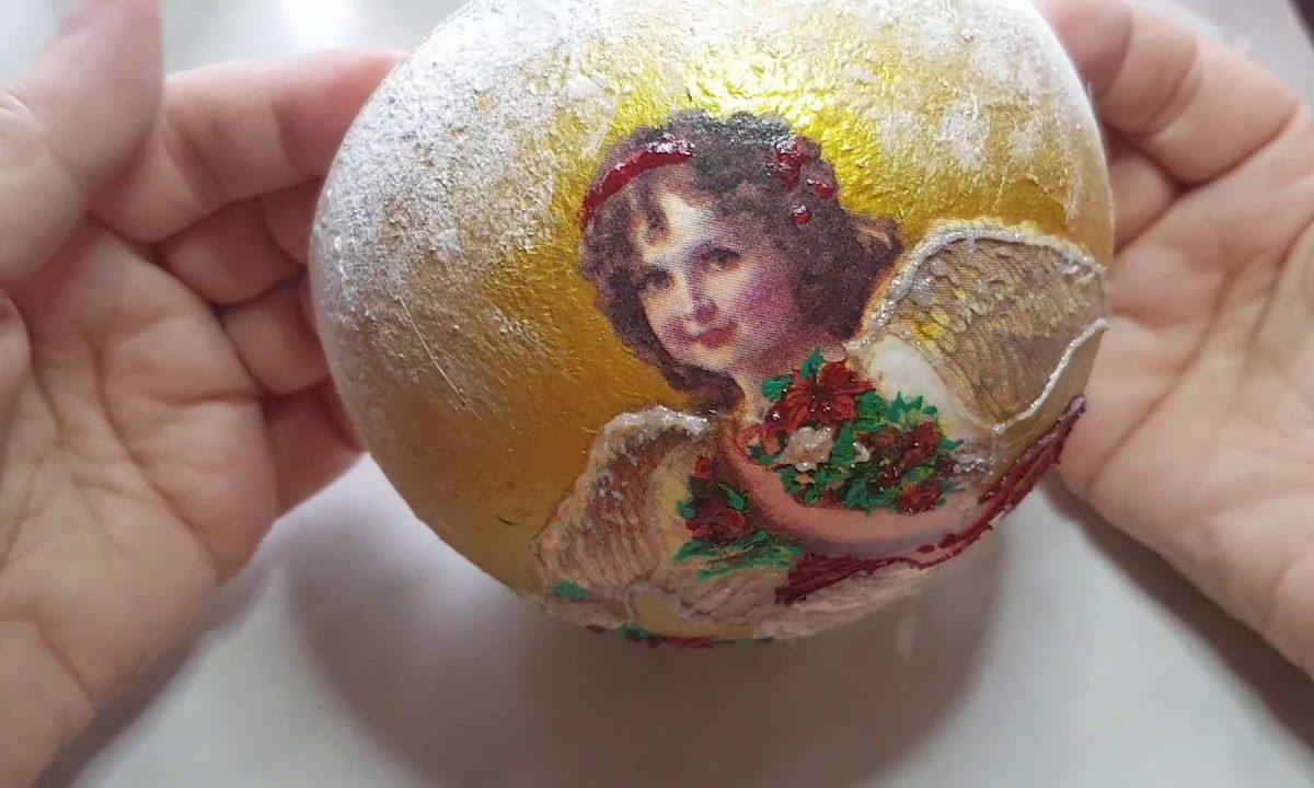 Новогодний шарик своими руками// рождественский декор//подарок на новый год