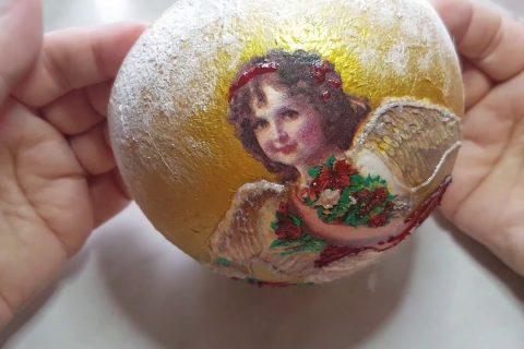 Новогодний шарик своими руками// рождественский декор//подарок на новый год