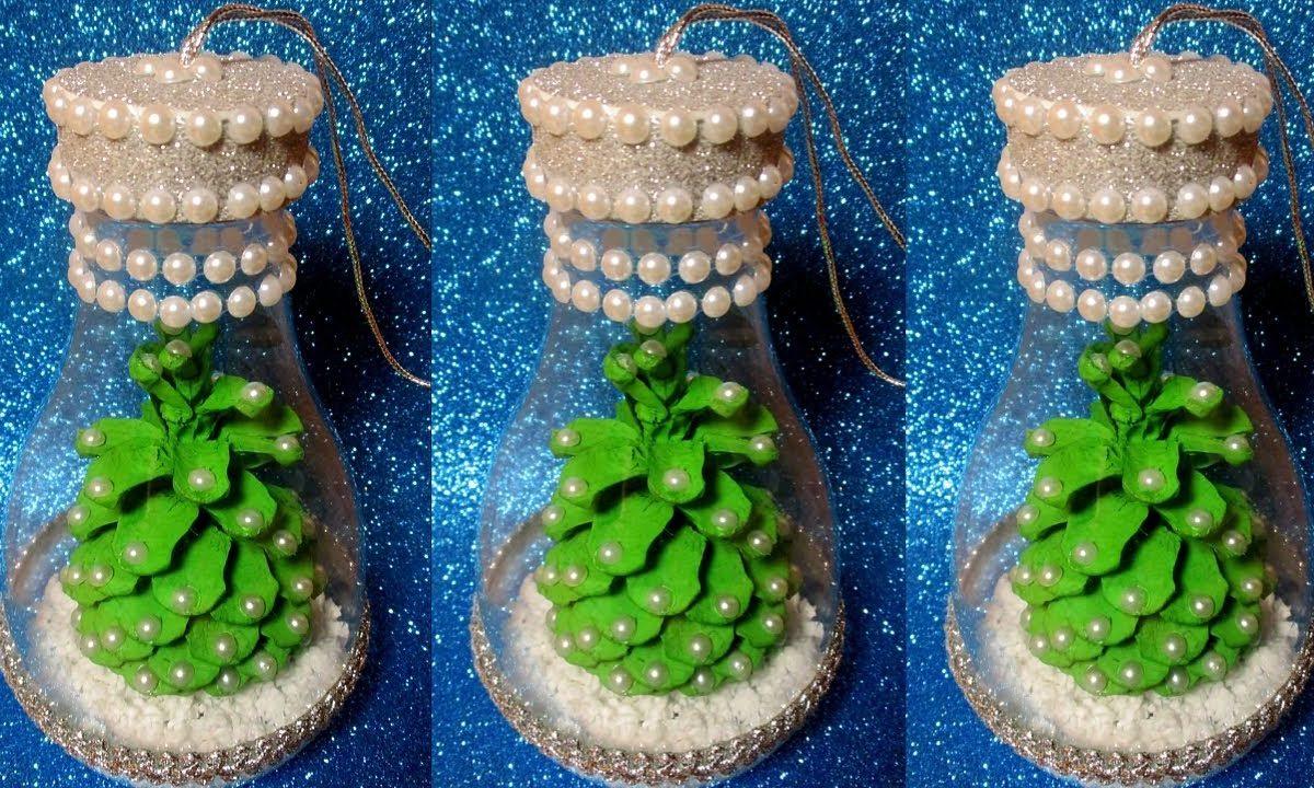 Новогоднее украшение из пластиковой бутылки. Новогодние идеи.