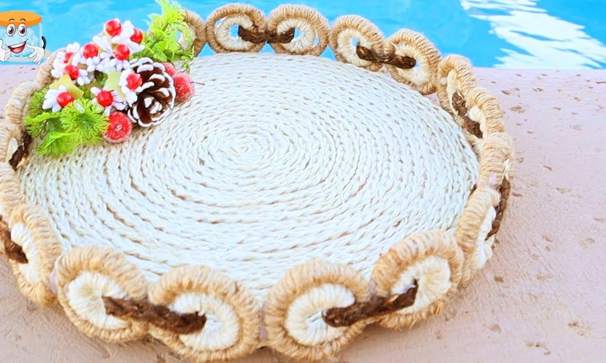 Новогодние Подарки и Поделки из Джута Своими Руками Поднос Дорожный