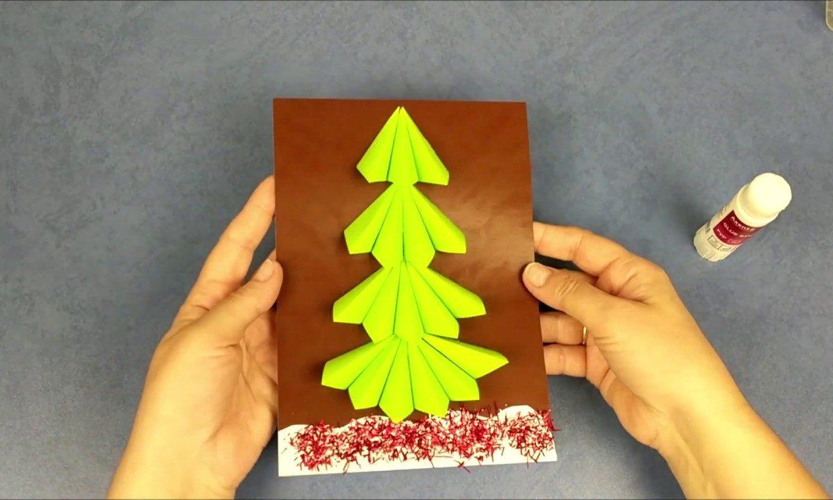 Новогодняя елка из модулей оригами. Открытка на Новый год. Christmas paper craft