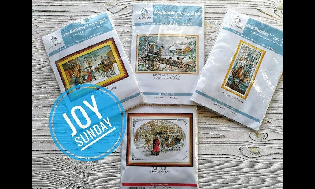 Обзор китайских наборов Joy Sunday с AlieXpress зимние сюжеты.