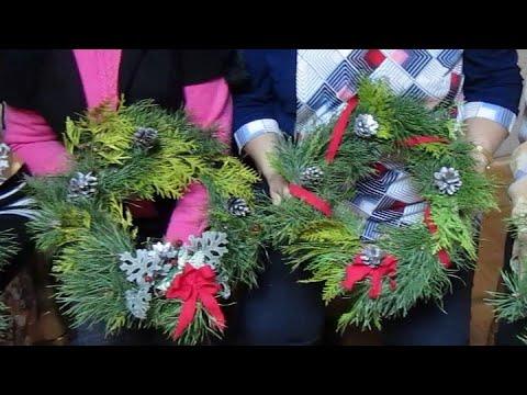 Плетение рождественского венка, санаторий «Советск»