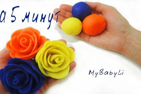 Посмотрите что можно слепить из пластилина Лепим из пластилина Розы Поделки для детей Play doh