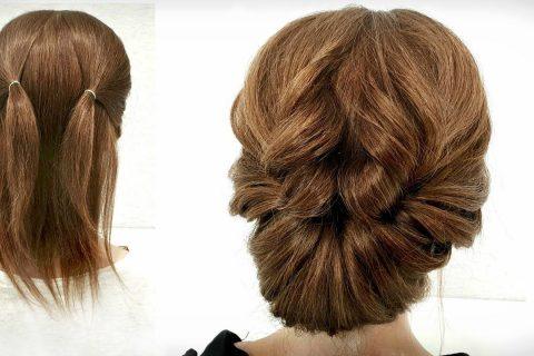 Прическа на Короткие волосы. Просто сделать СЕБЕ! Hairstyle for Short Hair. Just Make Yourself!