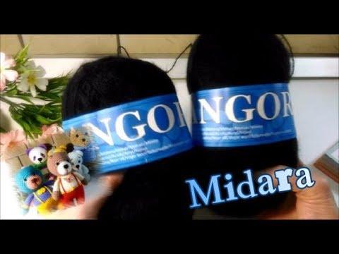 Пряжа Midara Angora2 Навязала мишек крючком