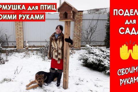 САДОВЫЕ ПОДЕЛКИ своими руками. КРАСИВАЯ КОРМУШКА для птиц — как ДЕКОР САДА. И закуска к пиву!