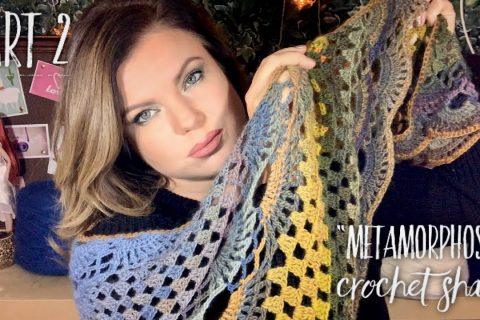 Шаль крючком «metamorphoses» / мастер-класс / часть 2 / crochet shawl
