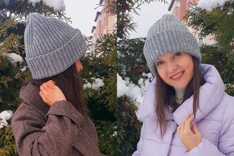 ШАПКА БИНИ КРЮЧКОМ (фасон 2020! модная макушка!)