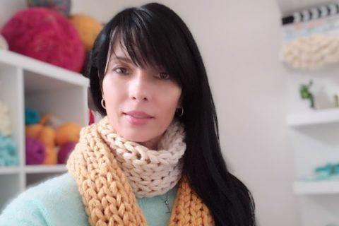 Шарф без спиц и крючка за полчаса/Scarf without knitting needles and hook for half an hour.