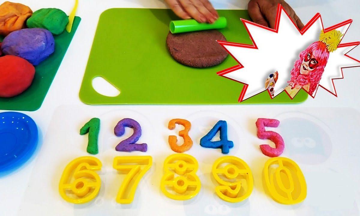 Учим цифры, цвета. Учимся лепить. ДЕЛАЕМ тесто для лепки. Learn colors, numbers. MAKE a dough
