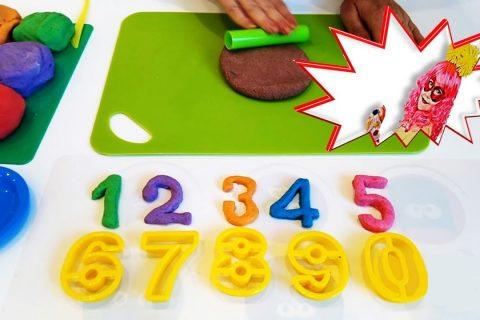 Учим цифры, цвета. Учимся лепить. ДЕЛАЕМ тесто для лепки. Learn colors, numbers. MAKE a dough