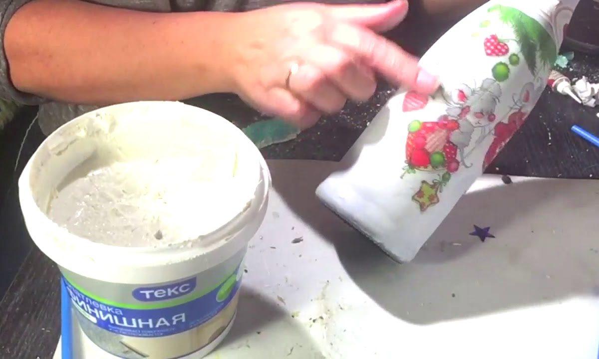 Украшаем бутылку шампанского к Новому Году.