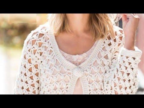 Узор крючком для кардигана — Crochet pattern for cardigan