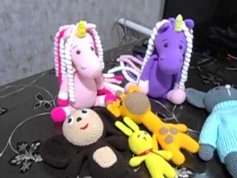 Вязаные игрушки крючком. работы моей сестры.