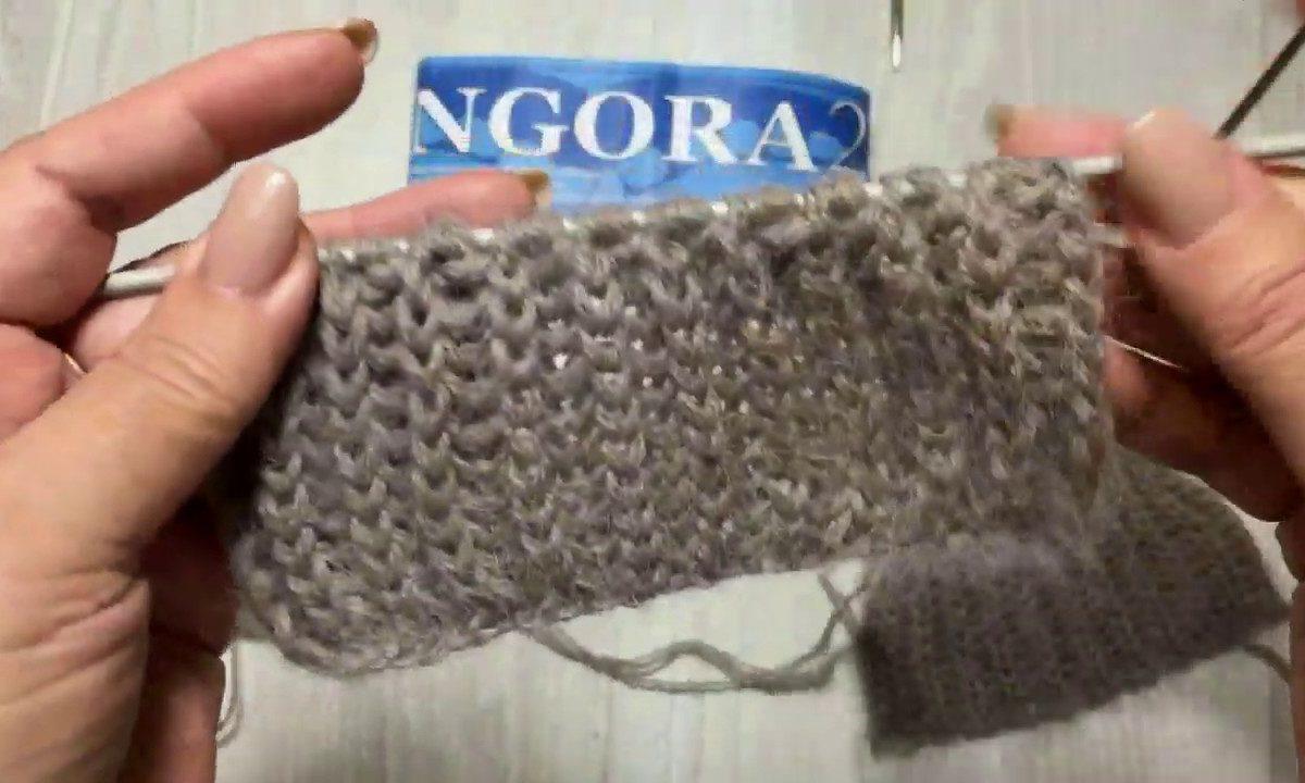 Вязание шапки из мохера ANGORA 2