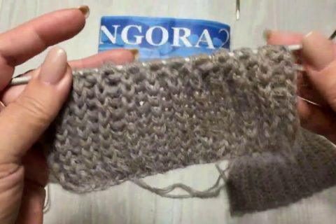 Вязание шапки из мохера ANGORA 2