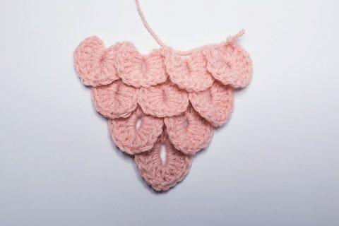 Вязание узоров крючком чешуйки/Crochet flakes