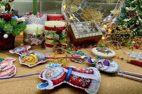 Ёлочные игрушки на виниловой основе. Виниловые салфетки — супер находка для рукоделия ?