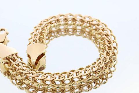 Золотой браслет плетение Питон NOVIKOV ЗБА-114