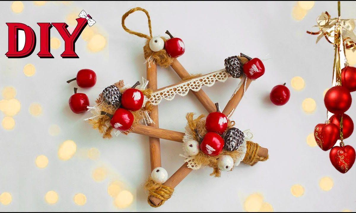 Звезда. Новогодняя игрушка на елку своими руками. Мастер класс. How to make a New Year star